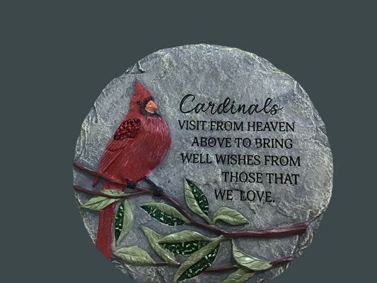 Cardinal beaded stone memorial