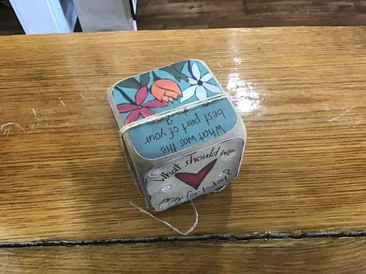 Talk table conversation starters cube