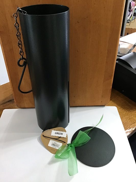 Large cylinder  hunter green fleck memorial chime (no words )