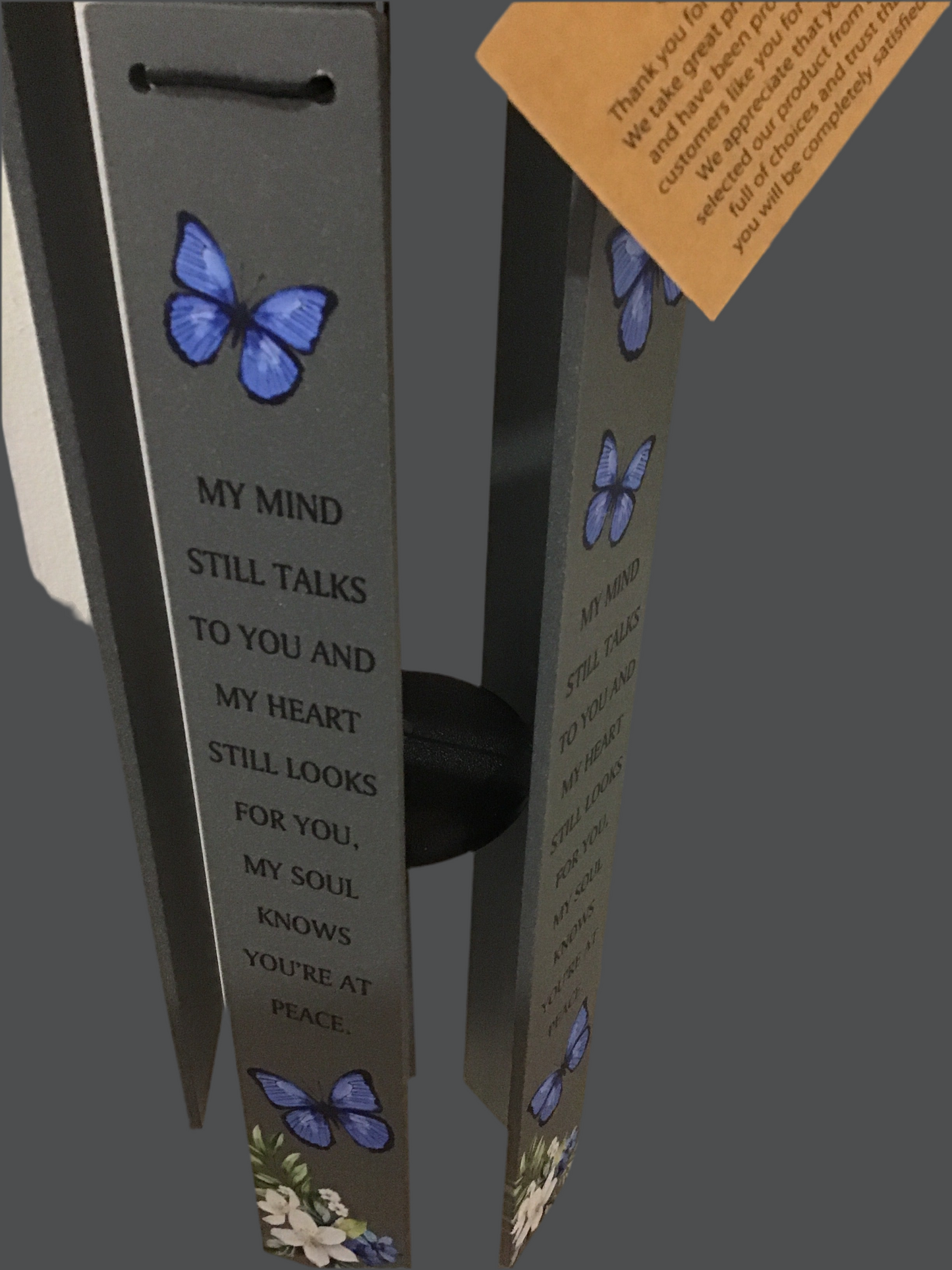 Slate butterfly windchime