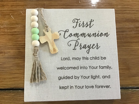 First comm fabric plaque