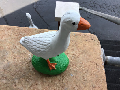 Painted 10” Desk Goose cement