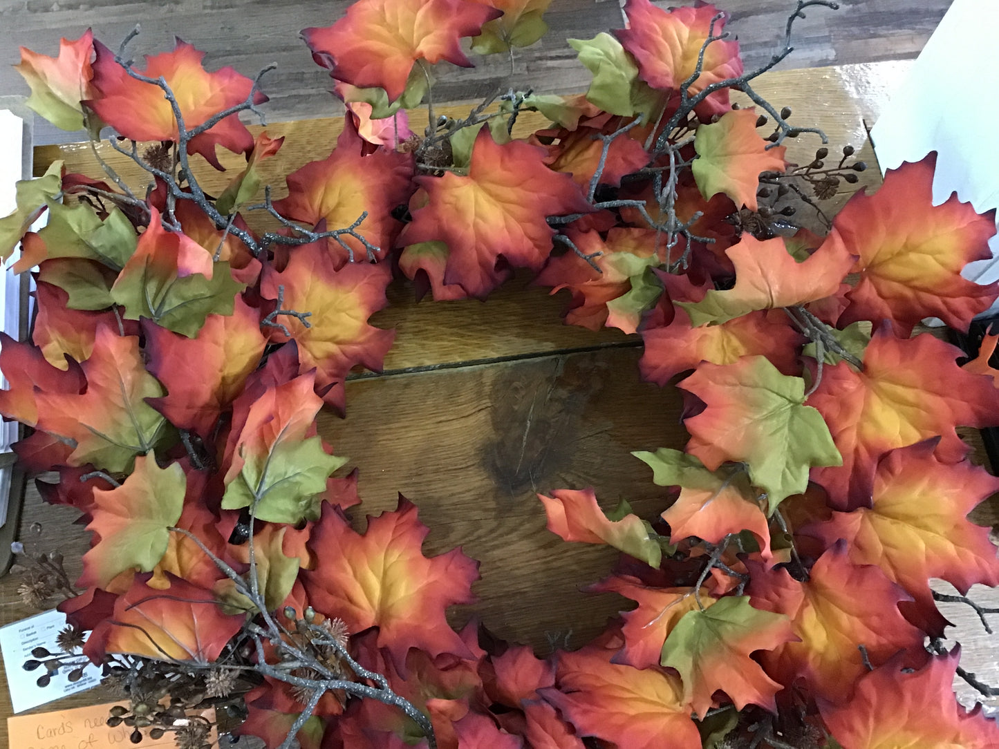 Maple leaf wreath 28” deep