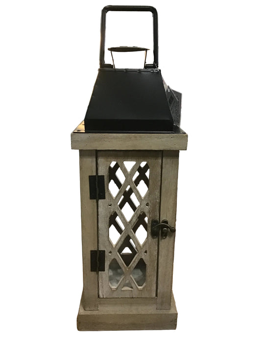 Tan and brown lantern