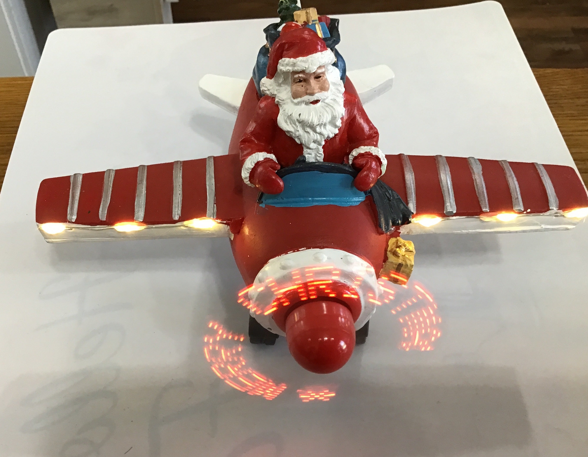 Santa airplane light up timer