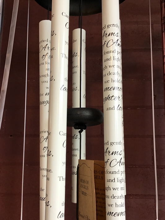 Memorial windchime arms/angel