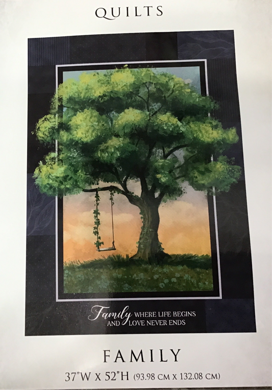 Memorial quilt / Family where life begins and Love never ends ( throw blanket )