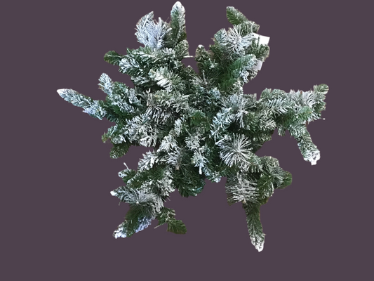 Flocked snowflake pine led light
