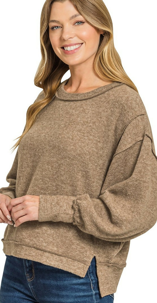 Zenana Mocha Sweater