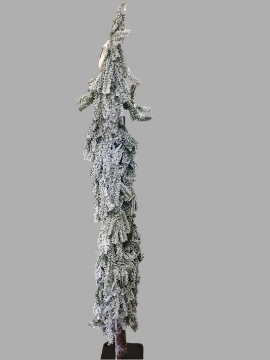 5 foot flocked plug in lighted tree