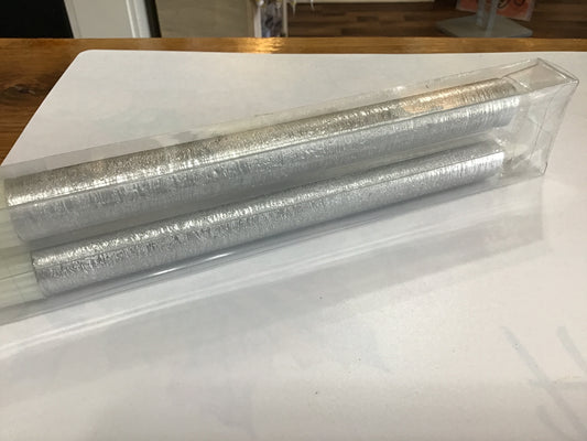 Silver tapper battery candles set of two per box