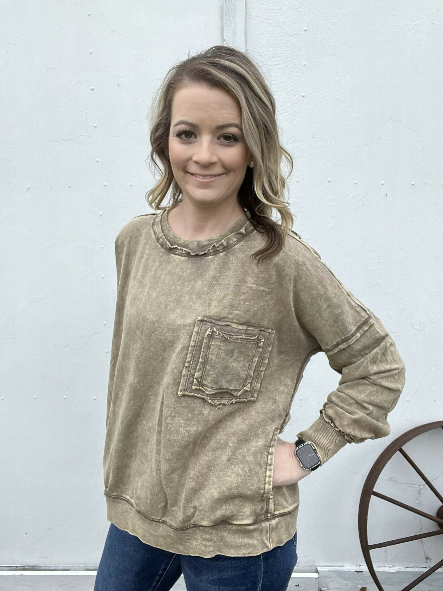 Zenana Pocket Sweatshirt