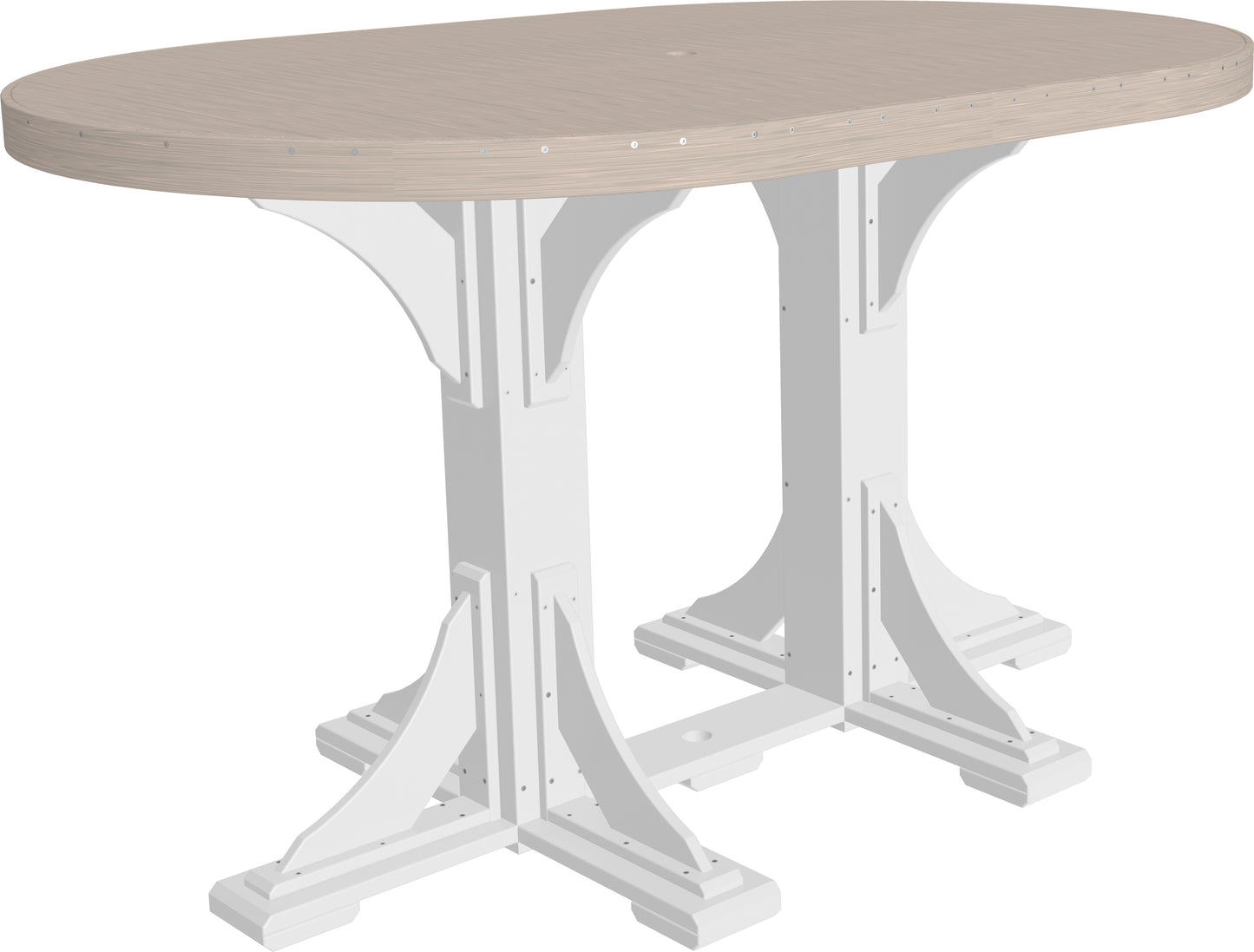 4′ x 6′ Oval Table- Bar Height