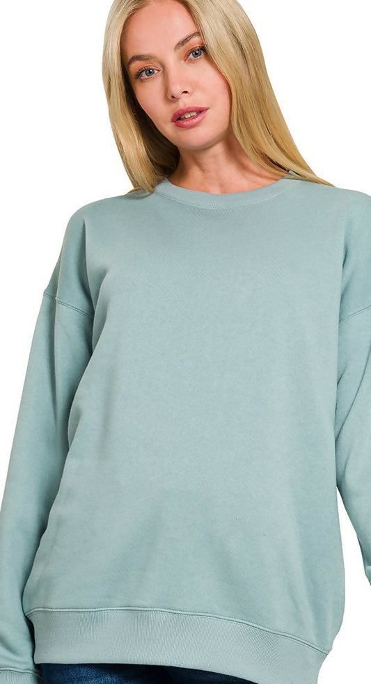 Zenana Blue Grey Sweatshirt