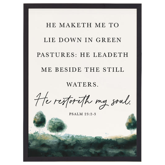 Restoreth My Soul Wood Sign