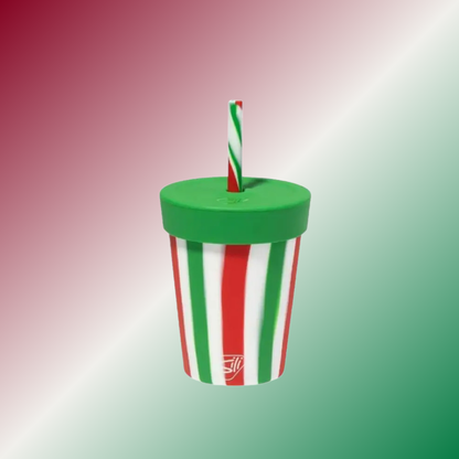 8 oz Kids Silipint Silicone Straw Tumbler - Poinsetta