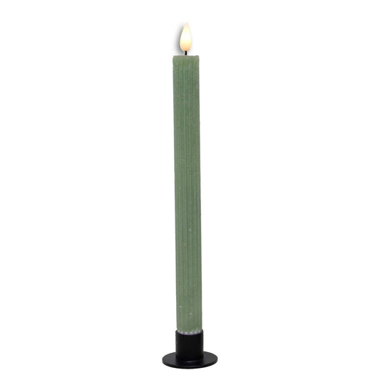 Tall Sage Ridged LED Taper