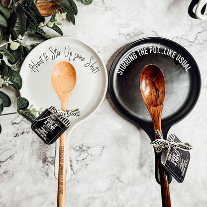 NEW Larger Spoon Rests & Wooden Spoon Set, Kitchen Gifts