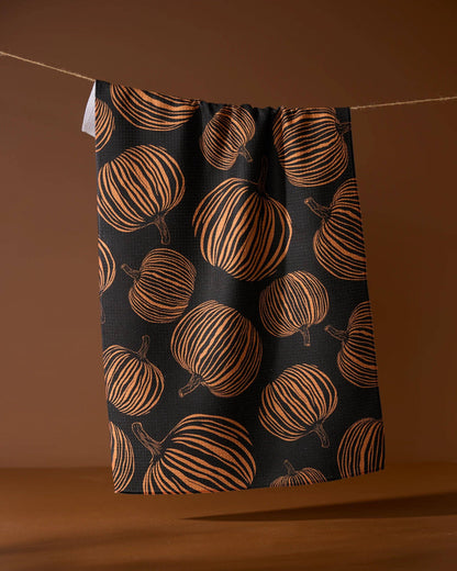 Pumpkin Noir Tea Towel