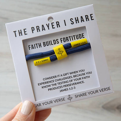 FAITH BUILDS FORTITUDE Cord Bracelet | Christian Athletes