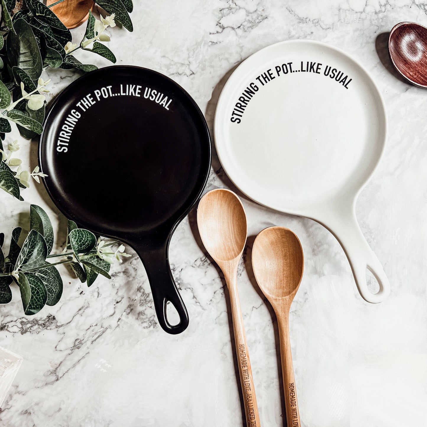 NEW Larger Spoon Rests & Wooden Spoon Set, Kitchen Gifts