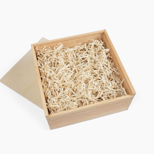 Luxury Pine Keepsake Wooden Gift Box with Lid - 10x10x6"