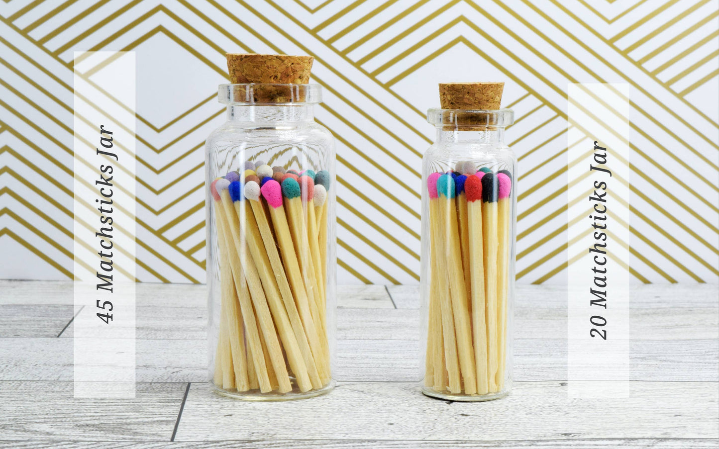 Small Match Bottles - Safety Matches in Jars with Striker