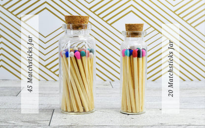 Small Match Bottles - Safety Matches in Jars with Striker