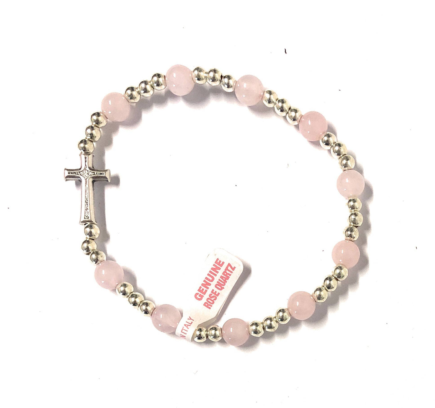 Real Rose Quartz Bracelet mm. 6
