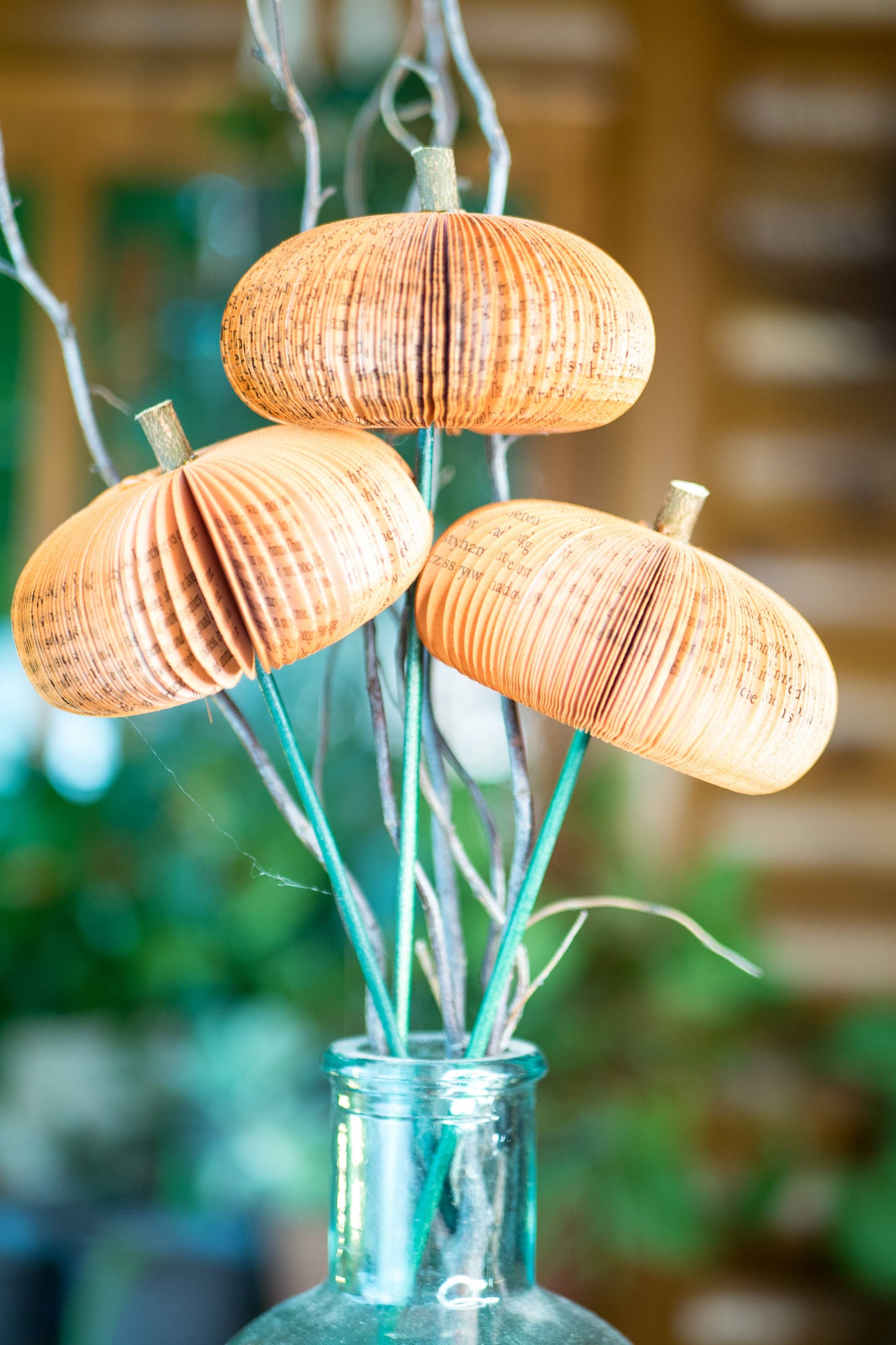 Book Pumpkin Cutie Stems-Fall Decor-Halloween Decor