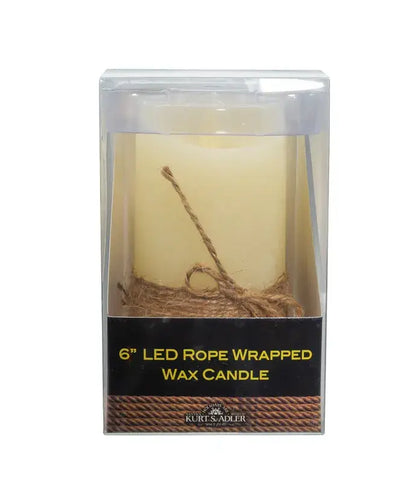 6"B/O LED ROPE CANDLE+FLICKER FLAME