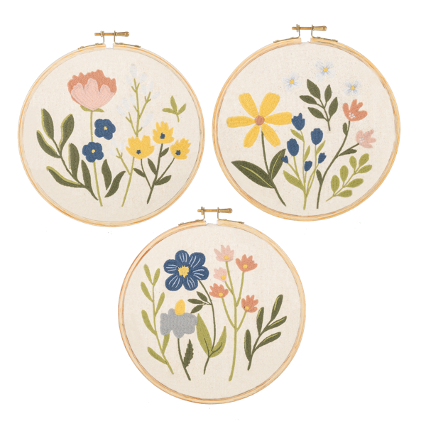 Embroidered Floral Wall Decor