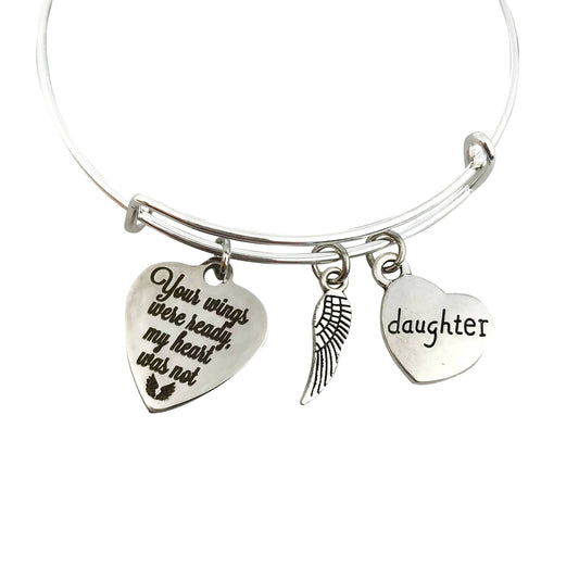 Loss of Daughter Remembrance Memorial Jewelry, Sympathy Gift