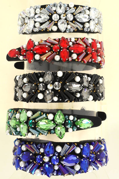 Glam Crystal Gemstone Embellished Headband