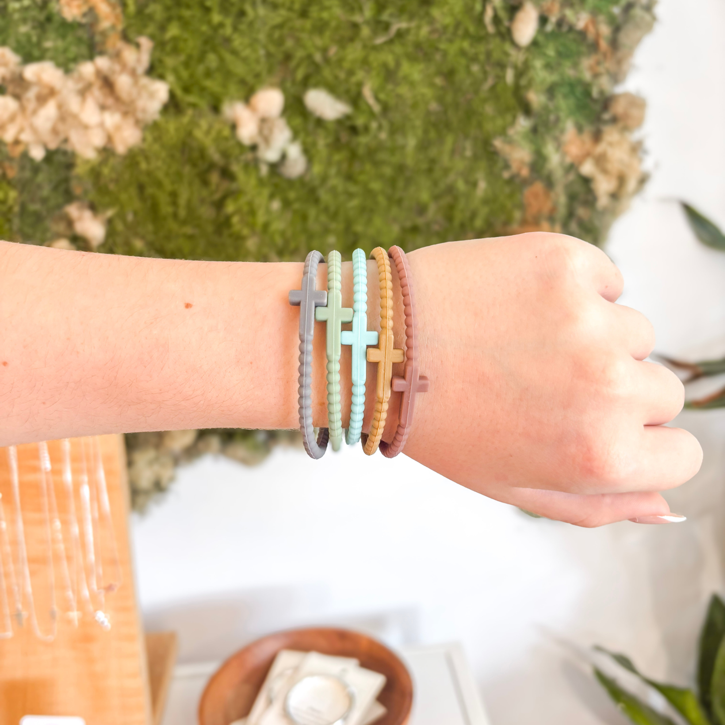 Silicone Cross Bracelets