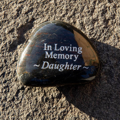 In Loving Memory River Rock - Daughter