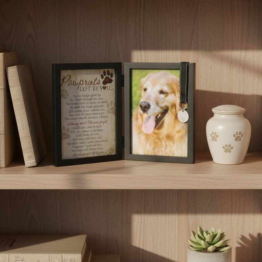 Pawprints Left By You Pet Memorial Frame for  Dog 6070