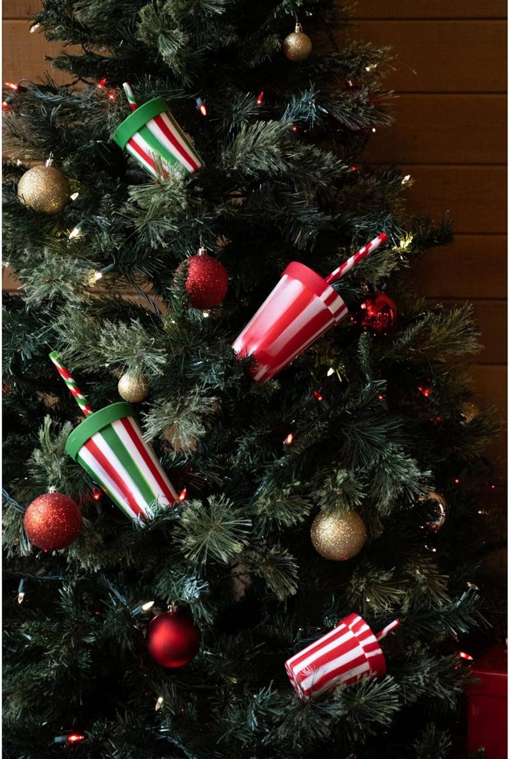 8 oz Kids Silipint Silicone Straw Tumbler - Poinsetta