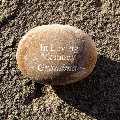 In Loving Memory River Rock - Grandma