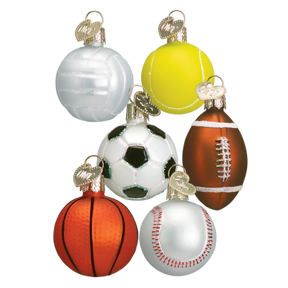Assorted Mini Sport Balls Ornament each one your choice sold separately