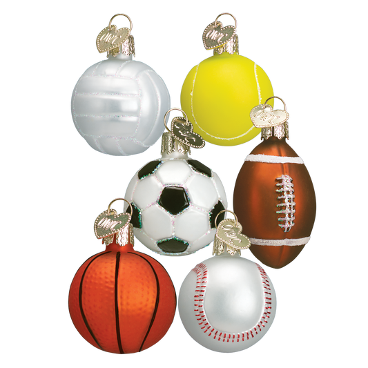 Assorted Mini Sport Balls Ornament each one your choice sold separately