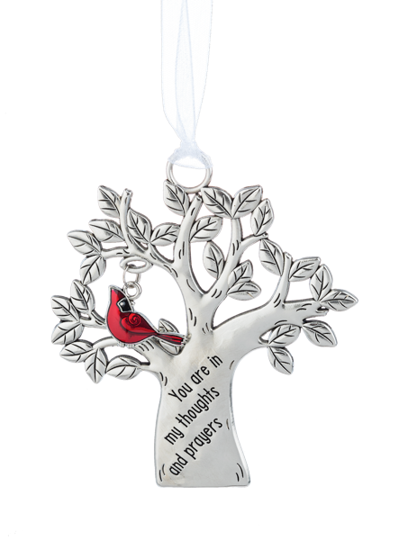 Thoughts And Prayers Cardinal Ornament