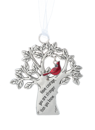 Have Courage Cardinal Ornament