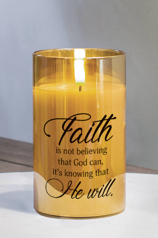 Faith Is Not Believing 5in LED Candle