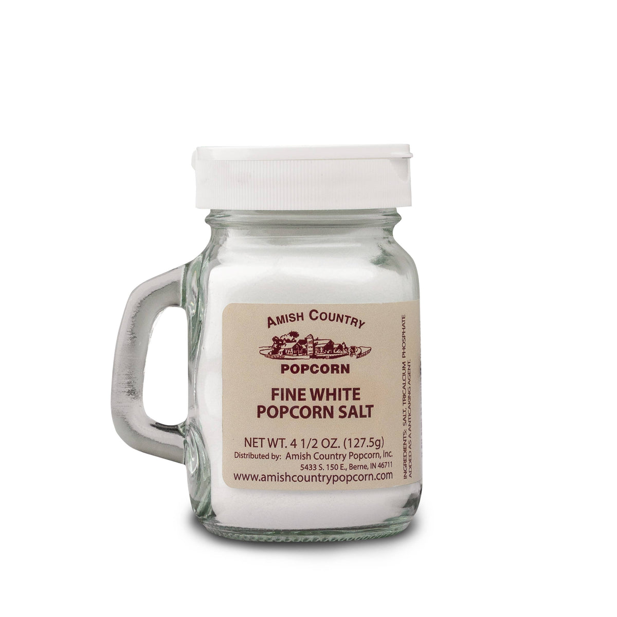 4.5 oz. Bottle of Fine White Popcorn Salt