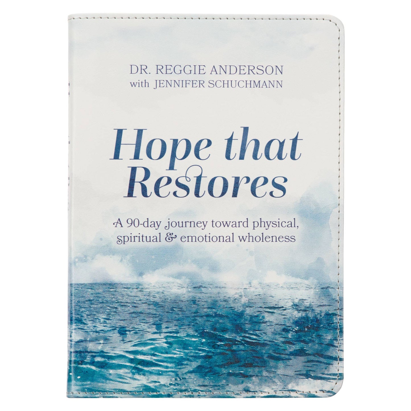 Hope Restores White Faux Leather Devotional