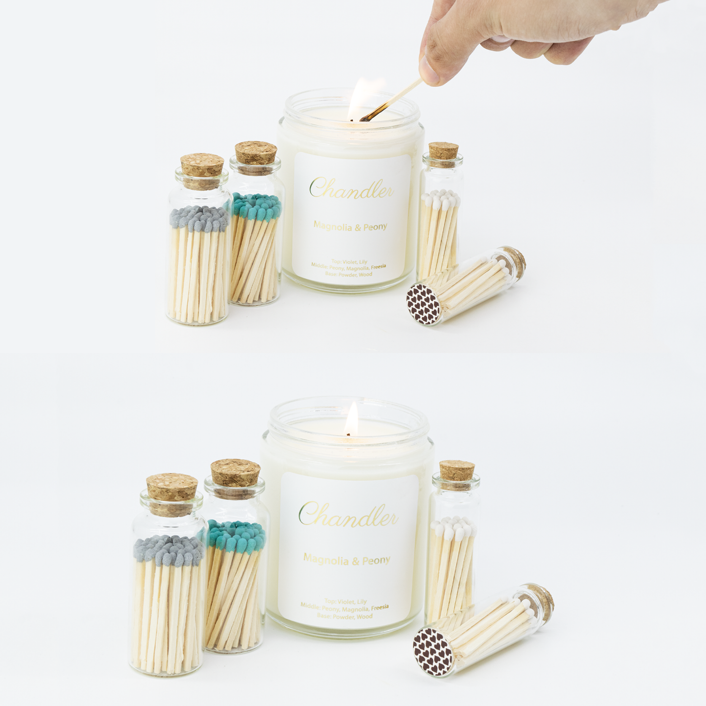 Small Match Bottles - Safety Matches in Jars with Striker