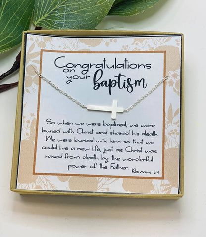 Baptism Keepsake Necklace for Girls