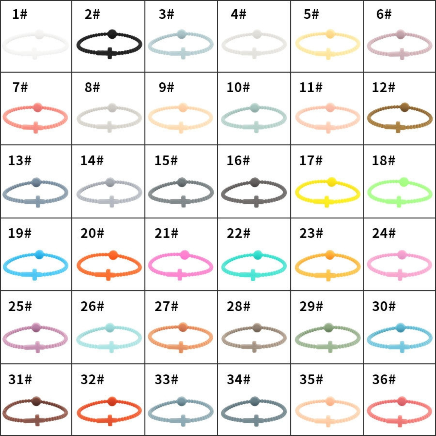 Silicone Cross Bracelets