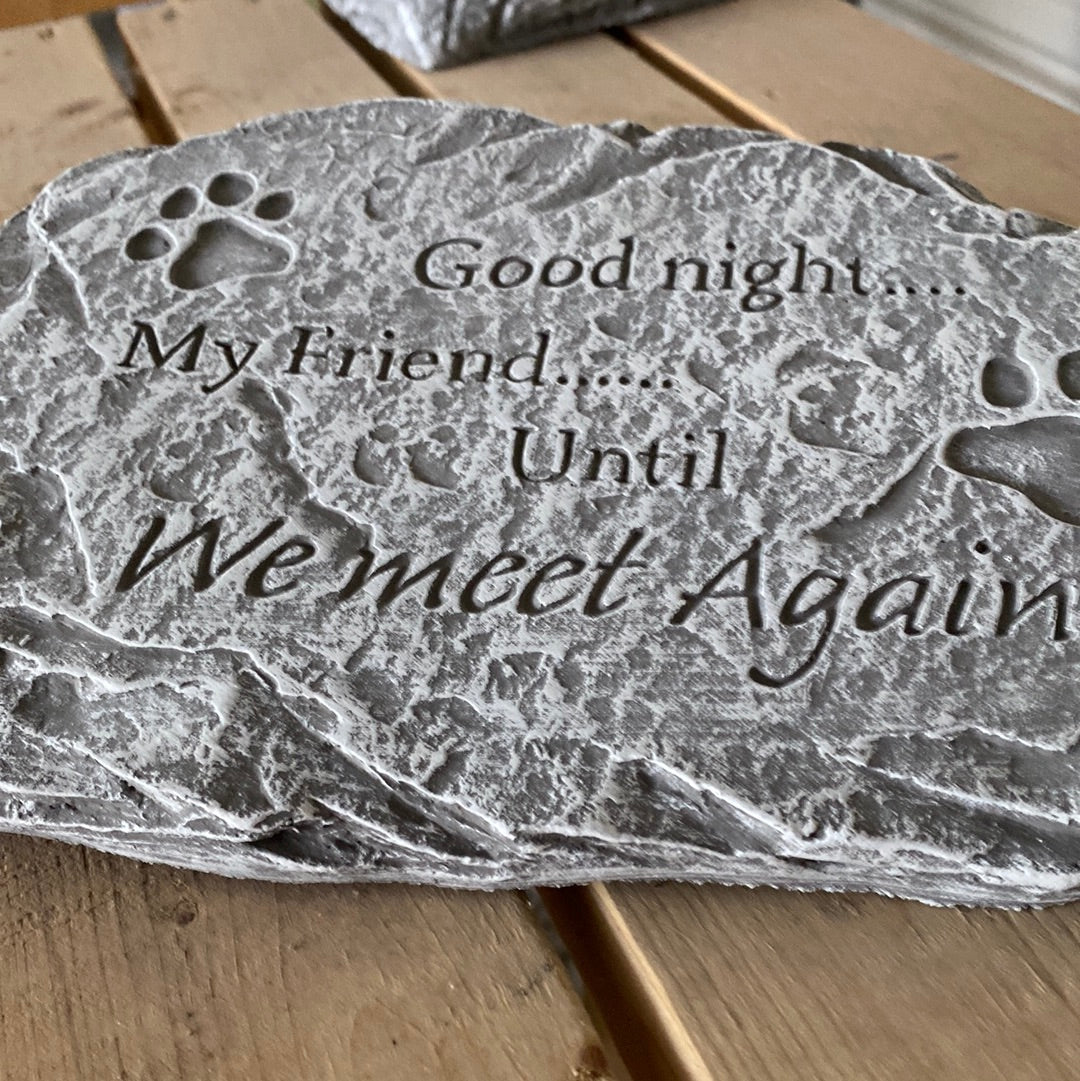 Goodnight My Friend Pet Memorial Plaque